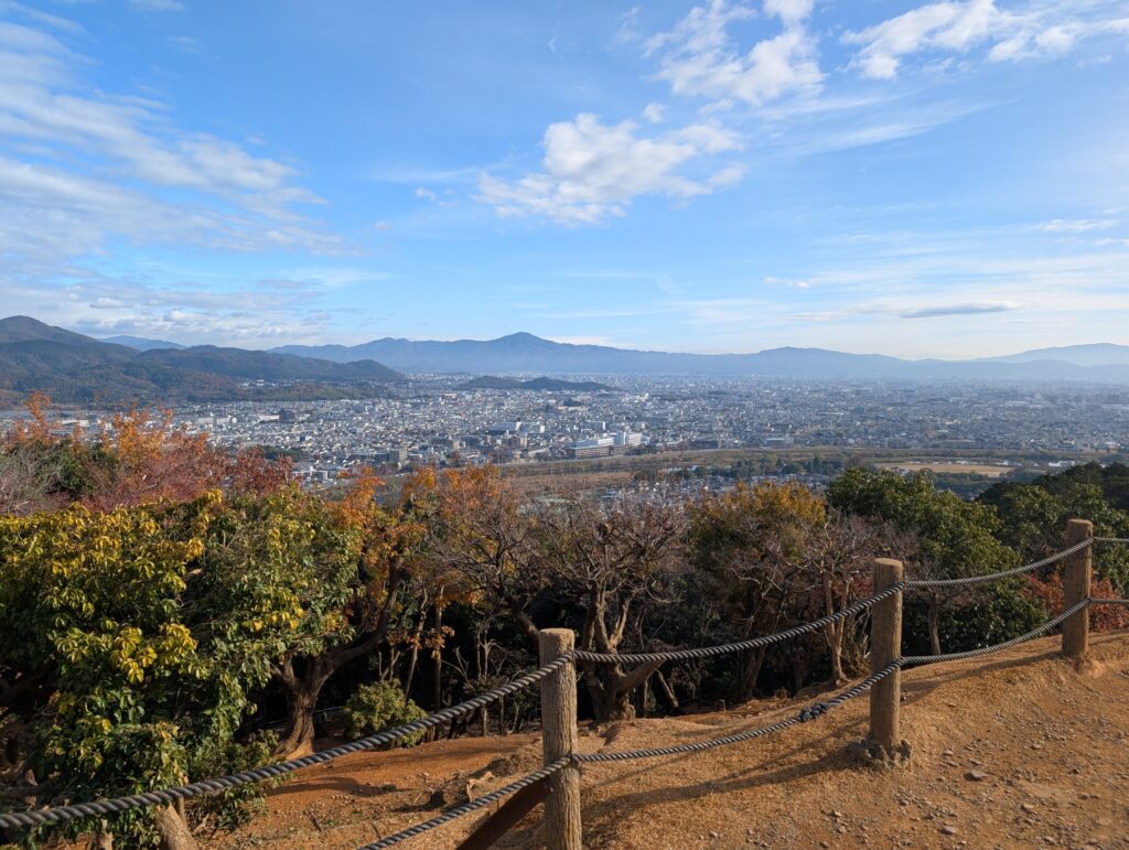 View over Kyoto city from the top of Arashiyama Monkey Park